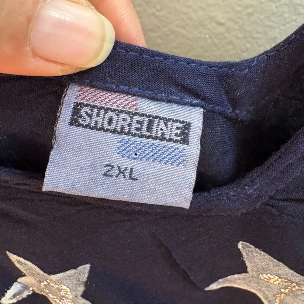 Shoreline American Flag Patriotic Tie Dye Bhatik Sundress 2XL - Picture 3 of 4